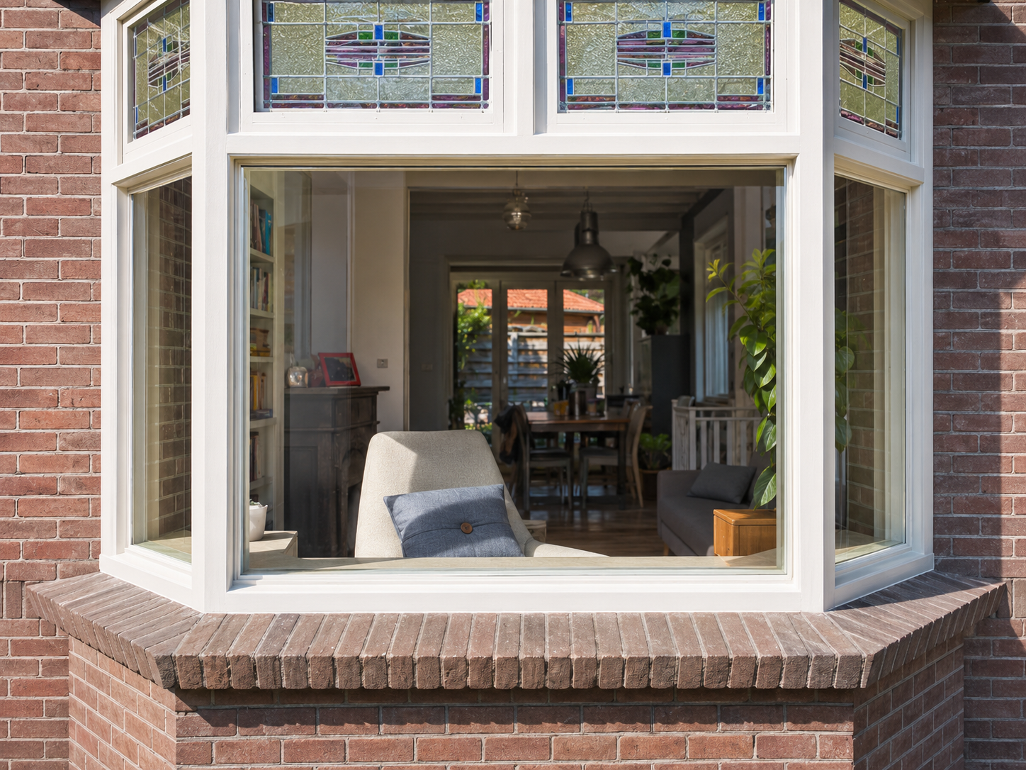 Erker met glas-in-lood — ná
