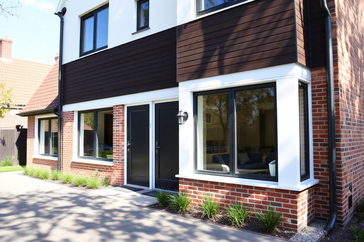 Woning tijdens verduurzaming met nieuwe kozijnen, isolatieglas en gevelwerk